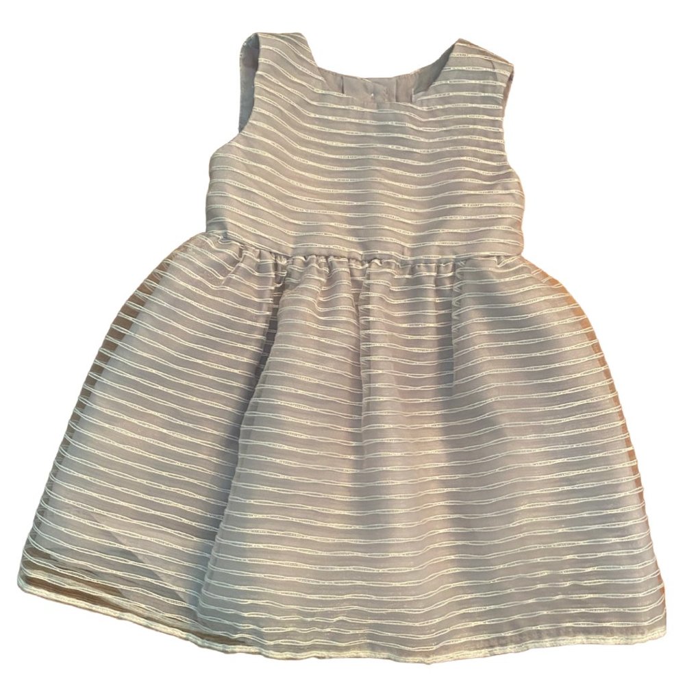 12m Wonder Nation Silver Striped Dress
